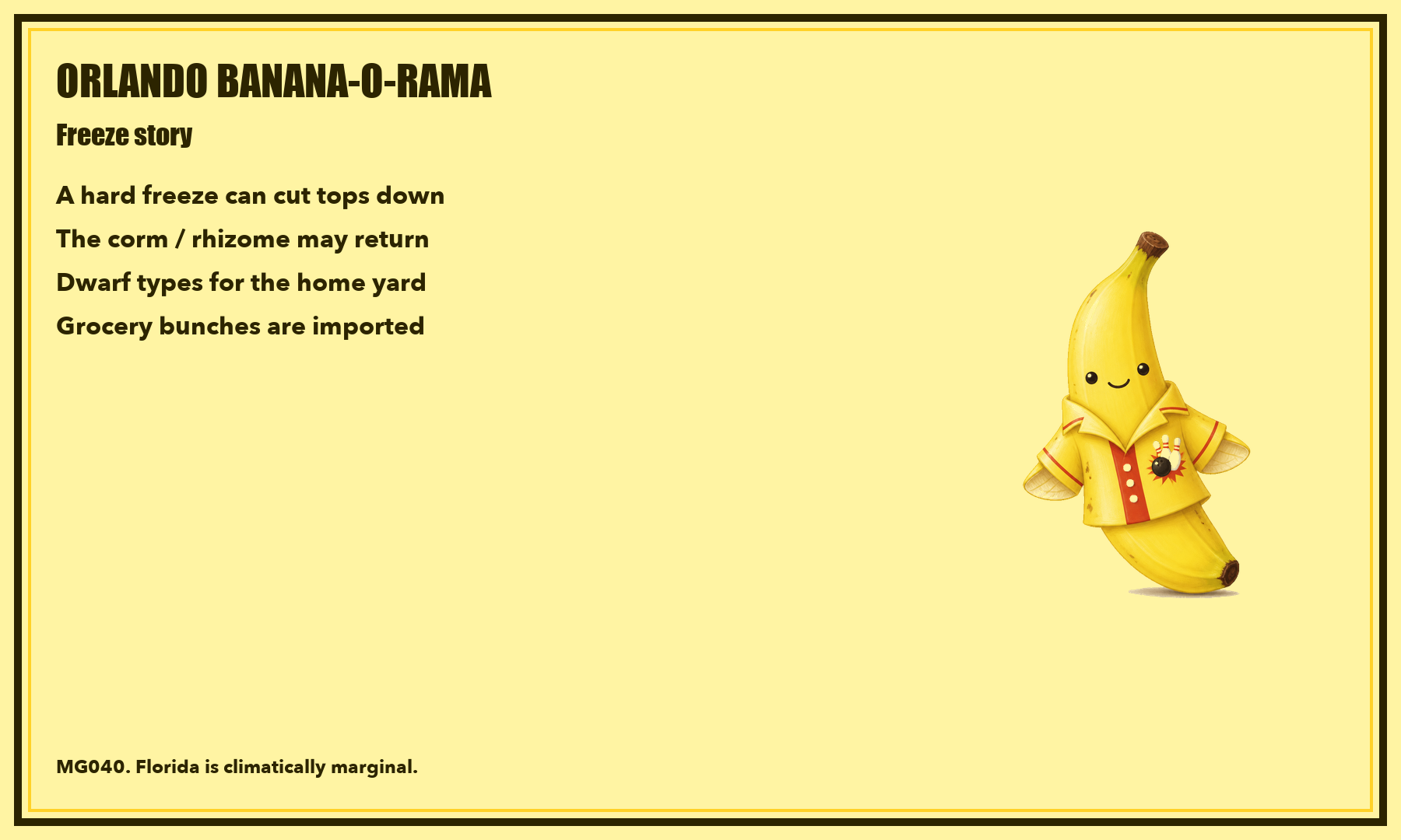 A banana postcard